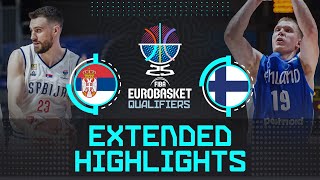 Serbia 🇷🇸 vs Finland 🇫🇮  Extended Highlights  FIBA EuroBasket 2025 Qualifiers [upl. by Barcus]