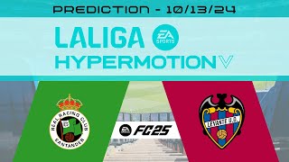 Racing de Santander vs Levante UD  Prediction  202425 LaLiga HyperMotion  EA FC 25 [upl. by Eatnuahc]