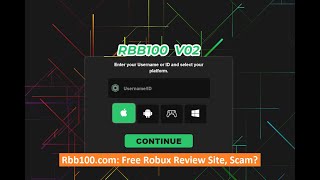 Rbb100com Free Robux Review Site Scam [upl. by Atinrahc]