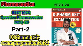 Exit exam l pharmaceutic l best MCQ question pharmacyexam mcqquestion medical [upl. by Ntsyrk]