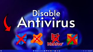 How to Disable Antivirus on Windows 11  Windows Defender  McaFee  Avast  2024 [upl. by Charisse157]