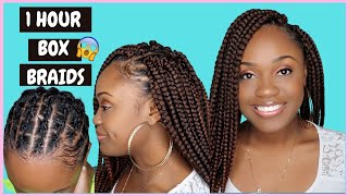 CROCHET BOX BRAIDS IN UNDER ONE HOUR 😱  VERSATILE CROCHET BRAID PATTERN [upl. by Luwana]