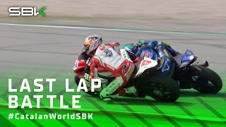 Sofuoglu vs Manzi last lap battle 🤯  CatalanWorldSBK [upl. by Orlan]