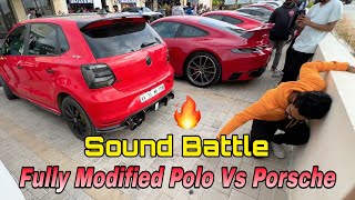 Fully modified VW Polo Stealing the Show from Porsche 🔥 [upl. by Ahsieuqal]