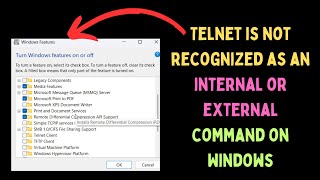 How to Fix Telnet Is Not Recognized As An Internal or External Command on Windows 11 [upl. by Ellis843]