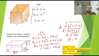 Geometria espacial Paralelepípedo e Cubo [upl. by Fugate]