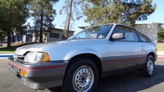 Honda CRX Civic HF High MPG Hatchback Coupe 15L Start Up amp Test Drive 1 Owner Video Review [upl. by Eniksre]