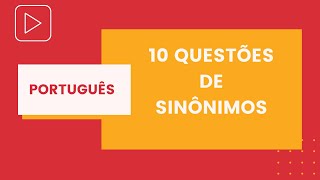 Sinônimos  Questões de Concursos  Português [upl. by Jacquie]