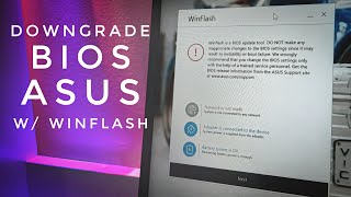 DOWNGRADE BIOS ASUS LAPTOP WITH WINFLASH ENG Caption [upl. by Goldfarb]