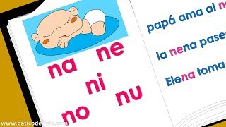 Sílabas na ne ni no nu  Aprende a leer  Palabras con n [upl. by Narad]