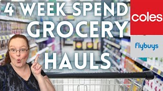 COLES Grocery Hauls  4 weeks  10000 Flybuys POINTS  Frugal Living [upl. by Riabuz]