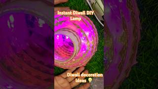 Instant Diwali✨️DIY for Diwali decoration from old glass to new oldvsnew diy diwali decor light [upl. by Ahsoem]