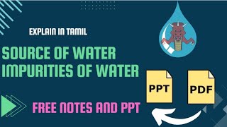 water source and impurities of water in tamil youtube study [upl. by Kellen]