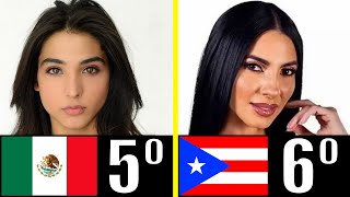 LOS 10 PAÍSES CON LAS MUJERES MÁS BELLAS DE LATINOAMÉRICA [upl. by Sundberg]