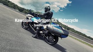 水素エンジンモーターサイクル研究車走行動画 [upl. by Darsie]