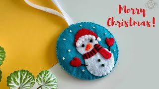 DIY Christmas Felt Ornaments  Easy amp Adorable Holiday Crafts [upl. by Annel]