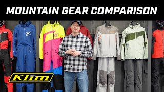 KLIM Mountain Gear  Product Comparison [upl. by Eilak]