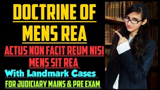 Doctrine of mens rea with landmark Cases  Actus non facit reum nisi mens sit rea explained [upl. by Langston]