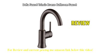 Review Delta Faucet Trinsic SingleHandle Bathroom Faucet with Diamond Seal Technology and Metal Dr [upl. by Aicilet]