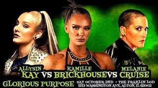 PWE  Glorious Purpose  Kamille vs Allysin Kay vs Mel  October 2nd 2021 Full Match [upl. by Burn136]