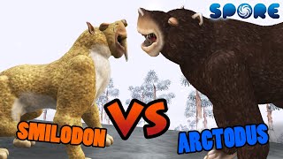 Arctodus vs Smilodon  Cenozoic Era Battle S1E11  SPORE [upl. by Vincenz]