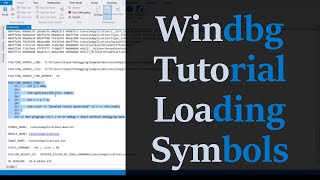 Windbg tutorial  loading symbols [upl. by Weisberg]