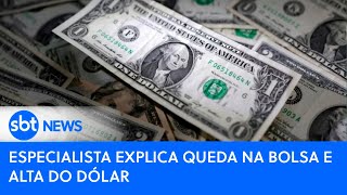 Especialista explica queda na bolsa e alta do dólar [upl. by Aidnac381]