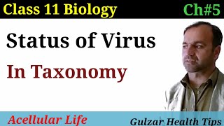 Status of Virus in Taxonomy Class 11 biology [upl. by Elleira]