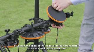 Portable Multifunctional Travel Electronic Drum  English [upl. by Klinges773]