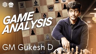 Game Analysis by Grandmaster Gukesh D 2022 Chess Olympiad [upl. by Firehs505]