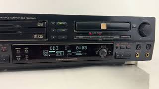 JVC XLR5000BK 3CD Changer  1CDRRW Compact Disc Recorder Player  For Parts [upl. by Lyckman]