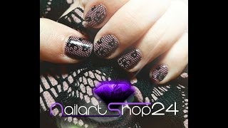 Nailart mit Nagellack GelKombination [upl. by Eeralih]