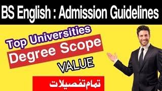 BS English  Best Universities Scope Test Preparation Admission Guidelines [upl. by Chuipek848]