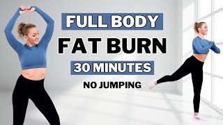 🔥30 MIN SWEATY HIIT🔥FULL BODY FAT BURN🔥All Standing🔥No Jumping🔥No Repeat🔥homeworkout [upl. by Hnah]