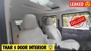 Thar 5 Door INTERIOR FULLY LEAKED  5 Door Thar Roxx RWD REVEALED  First on Youtube 😱 [upl. by Adnuhser]