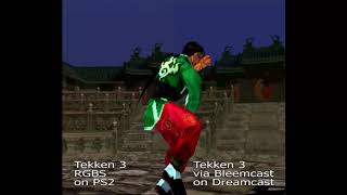 Comparison Tekken 3 on PS2 and via Bleemcast on Dreamcast [upl. by Alexandr]