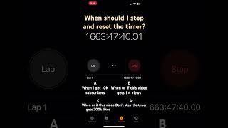 When should I stop and reset the timer subscribe shorts short ytshorts fyp fypシ゚viral timer [upl. by Orelia516]