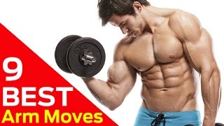 9 Best Dumbbell Moves For BIGGER Arms AT HOME ARM WORKOUTS [upl. by Aleen]