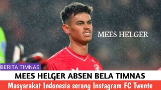 Mees Helger Absen Bela Timnas Supporter Indonesia Serang FC Twente [upl. by Jake]