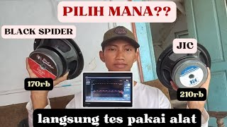 riview ceksound dan tes compare speaker 8 inch JIC LB08038 VS BLACKSPIDER 838 W3 [upl. by Kanor]