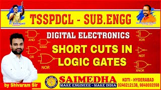 TSSPDCL SUB ENGG  DIGITAL  LOGIC GATES  SHORT CUTS  BY SHIVARAM SIR  SAIMEDHA KOTI [upl. by Emmit]