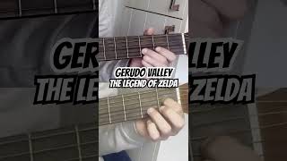 The Legend Of Zelda Gerudo Valley guitar tutorial [upl. by Nannek]