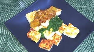 Browned Paneer with Chutneys Video Recipe  Party Appetizer  Ketofriendly recipe [upl. by Edmund]