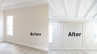 Complete DIY wall panelling transformation 🪚⛏️🔨🪜🏠 [upl. by Westerfield]