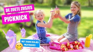 DIY PICKNICKEN met DE ZOETE ZUSJES Met Super Lekkere Zoete Zusjes Milkshake [upl. by Burney624]