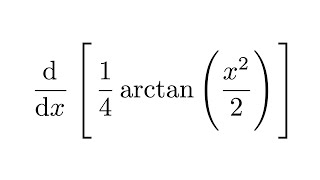 Derivative of 14arctanx22 [upl. by Leffen]