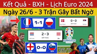 🛑 Kết Quả Bảng Xếp Hạng Lịch Thi Đấu Euro 2024 Ngày 266  Bồ Đào Nha  Georgia  Ukraine  Bỉ [upl. by Tandie559]