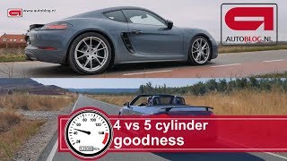 Porsche 718 Cayman vs Audi TT RS Roadster [upl. by Laure]