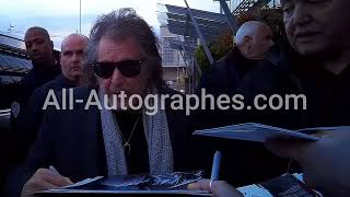 Al Pacino signing autographs in Paris [upl. by Eenttirb480]