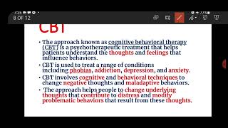 PsychotherapyTypes techniques CBT Behavioural therapy Cognitive therapy Psychoanalytic therapy [upl. by Eisset]